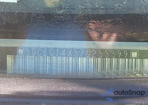 2007 Chevrolet Silverado 1500 Classic Work Truck из США, поврежденный, VIN 3GCEC14X37G233399